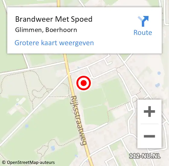 Locatie op kaart van de 112 melding: Brandweer Met Spoed Naar Glimmen, Boerhoorn op 24 januari 2018 22:25