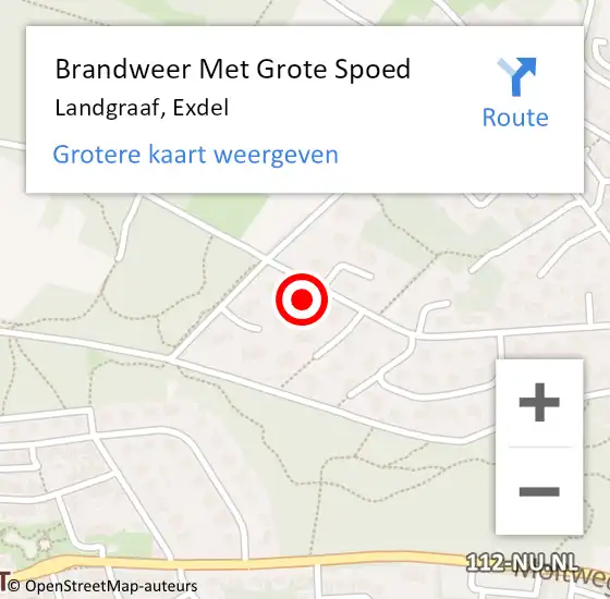 Locatie op kaart van de 112 melding: Brandweer Met Grote Spoed Naar Landgraaf, Exdel op 25 januari 2018 05:57