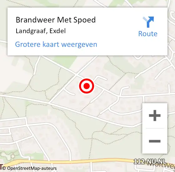 Locatie op kaart van de 112 melding: Brandweer Met Spoed Naar Landgraaf, Exdel op 25 januari 2018 06:15