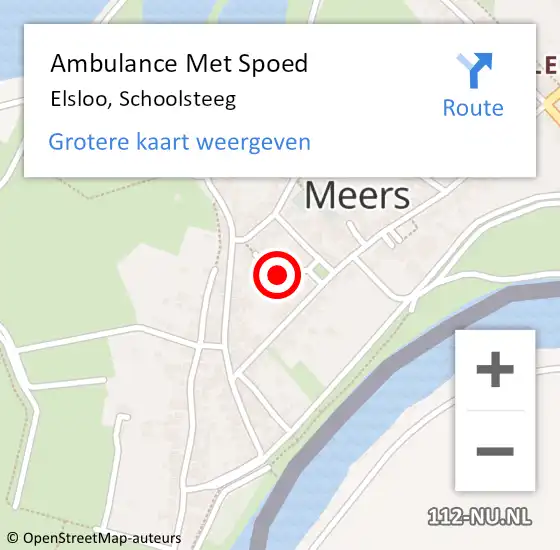 Locatie op kaart van de 112 melding: Ambulance Met Spoed Naar Elsloo, Schoolsteeg op 14 februari 2014 10:30