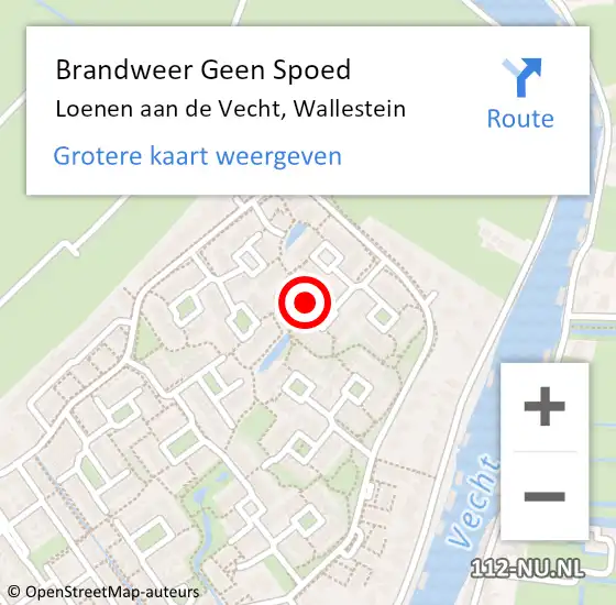 Locatie op kaart van de 112 melding: Brandweer Geen Spoed Naar Loenen aan de Vecht, Wallestein op 25 januari 2018 16:53