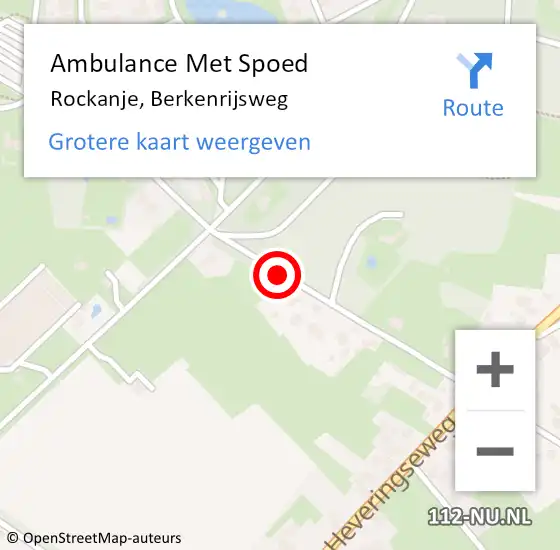 Locatie op kaart van de 112 melding: Ambulance Met Spoed Naar Rockanje, Berkenrijsweg op 26 januari 2018 03:20