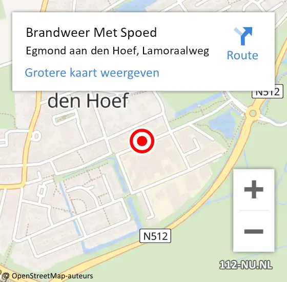 Locatie op kaart van de 112 melding: Brandweer Met Spoed Naar Egmond aan den Hoef, Lamoraalweg op 26 januari 2018 13:44