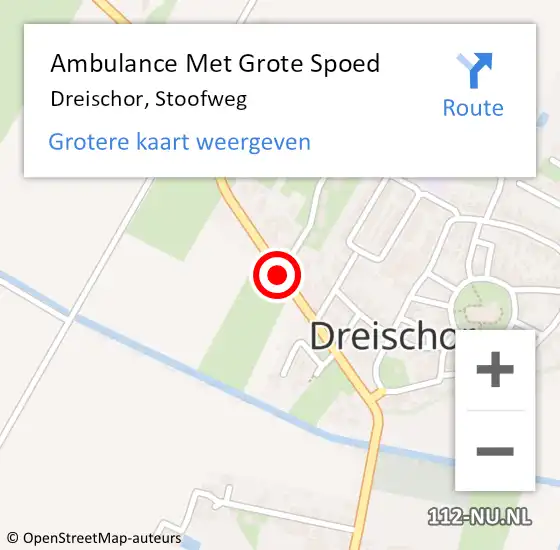Locatie op kaart van de 112 melding: Ambulance Met Grote Spoed Naar Dreischor, Stoofweg op 26 januari 2018 20:24