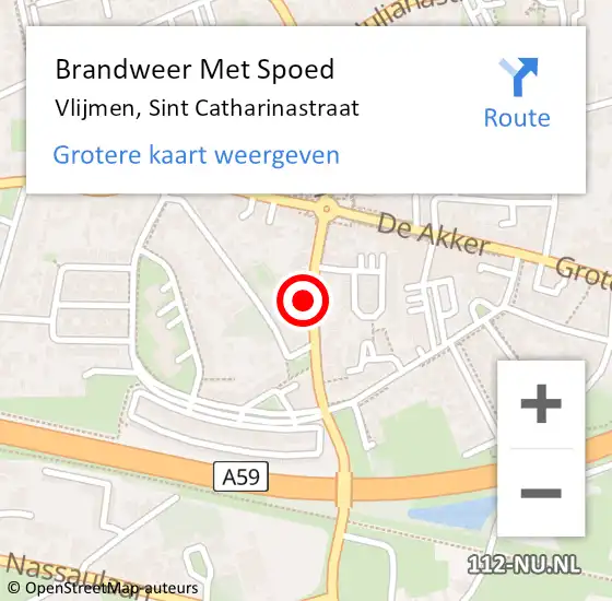 Locatie op kaart van de 112 melding: Brandweer Met Spoed Naar Vlijmen, Sint Catharinastraat op 26 januari 2018 20:30