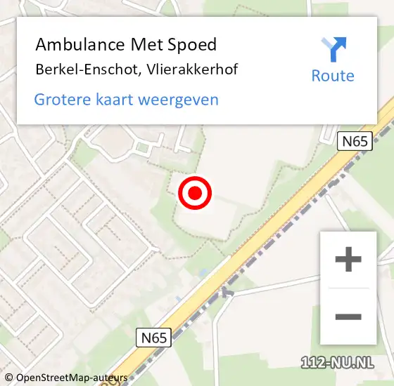 Locatie op kaart van de 112 melding: Ambulance Met Spoed Naar Berkel-Enschot, Vlierakkerhof op 27 januari 2018 06:28