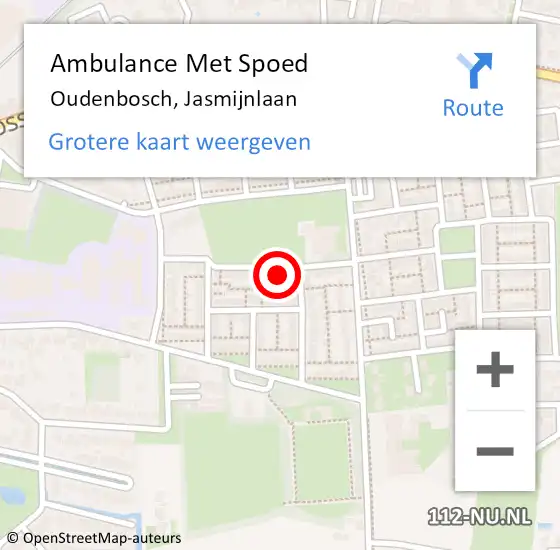 Locatie op kaart van de 112 melding: Ambulance Met Spoed Naar Oudenbosch, Jasmijnlaan op 27 januari 2018 08:34