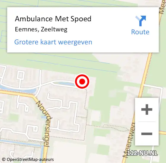 Locatie op kaart van de 112 melding: Ambulance Met Spoed Naar Eemnes, Zeeltweg op 27 januari 2018 11:53