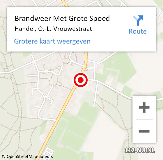 Locatie op kaart van de 112 melding: Brandweer Met Grote Spoed Naar Handel, O.-L.-Vrouwestraat op 27 januari 2018 20:48