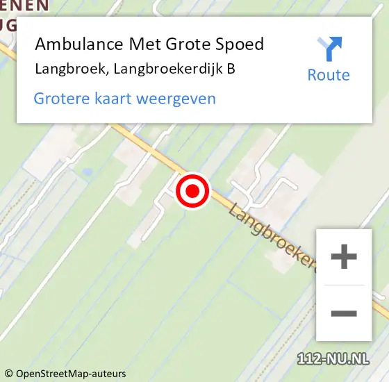 Locatie op kaart van de 112 melding: Ambulance Met Grote Spoed Naar Langbroek, Langbroekerdijk B op 28 januari 2018 00:22