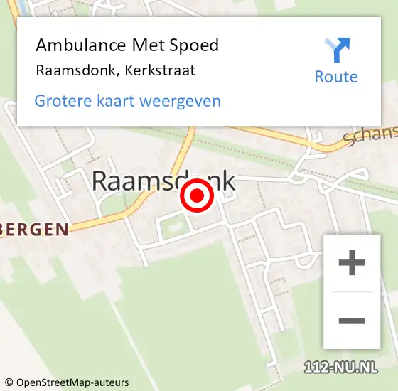 Locatie op kaart van de 112 melding: Ambulance Met Spoed Naar Raamsdonk, Kerkstraat op 28 januari 2018 03:38
