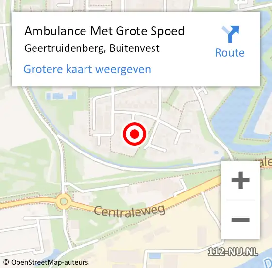 Locatie op kaart van de 112 melding: Ambulance Met Grote Spoed Naar Geertruidenberg, Buitenvest op 28 januari 2018 07:16