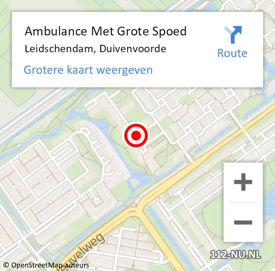 Locatie op kaart van de 112 melding: Ambulance Met Grote Spoed Naar Leidschendam, Duivenvoorde op 28 januari 2018 08:26