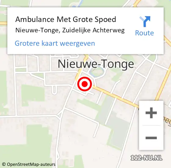 Locatie op kaart van de 112 melding: Ambulance Met Grote Spoed Naar Nieuwe-Tonge, Zuidelijke Achterweg op 28 januari 2018 18:17