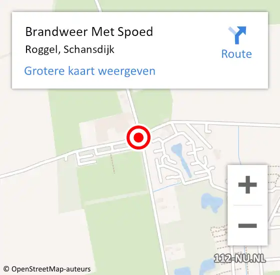 Locatie op kaart van de 112 melding: Brandweer Met Spoed Naar Roggel, Schansdijk op 28 januari 2018 19:15