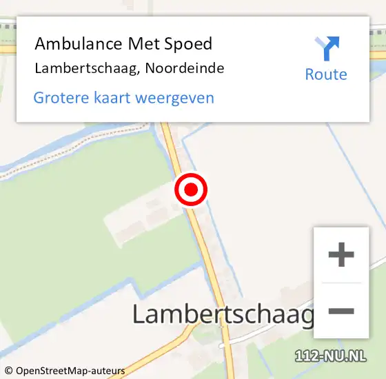 Locatie op kaart van de 112 melding: Ambulance Met Spoed Naar Lambertschaag, Noordeinde op 29 januari 2018 02:33