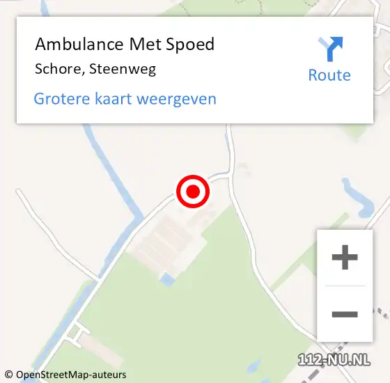 Locatie op kaart van de 112 melding: Ambulance Met Spoed Naar Schore, Steenweg op 29 januari 2018 05:55