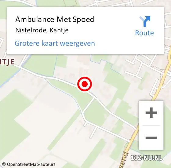 Locatie op kaart van de 112 melding: Ambulance Met Spoed Naar Nistelrode, Kantje op 29 januari 2018 10:04