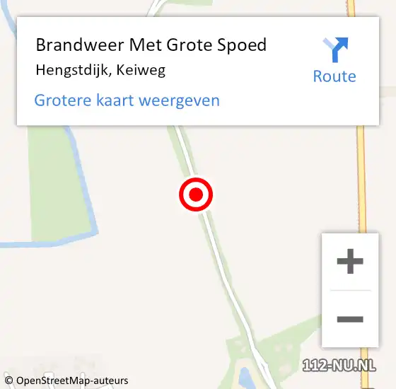 Locatie op kaart van de 112 melding: Brandweer Met Grote Spoed Naar Hengstdijk, Keiweg op 29 januari 2018 11:46