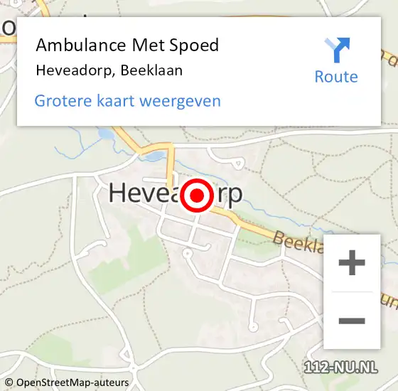 Locatie op kaart van de 112 melding: Ambulance Met Spoed Naar Heveadorp, Beeklaan op 29 januari 2018 11:59