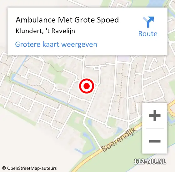 Locatie op kaart van de 112 melding: Ambulance Met Grote Spoed Naar Klundert, 't Ravelijn op 29 januari 2018 16:15