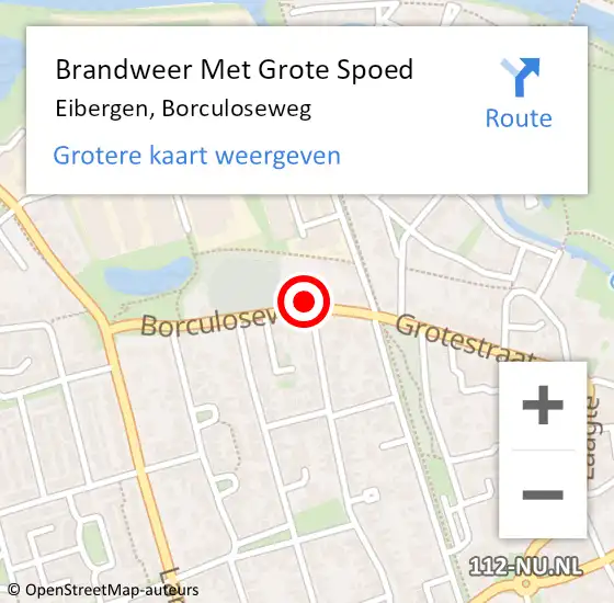 Locatie op kaart van de 112 melding: Brandweer Met Grote Spoed Naar Eibergen, Borculoseweg op 29 januari 2018 19:08