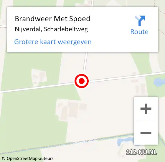 Locatie op kaart van de 112 melding: Brandweer Met Spoed Naar Nijverdal, Scharlebeltweg op 29 januari 2018 19:30