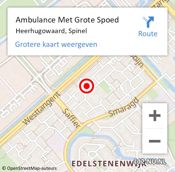 Locatie op kaart van de 112 melding: Ambulance Met Grote Spoed Naar Heerhugowaard, Spinel op 30 januari 2018 06:15