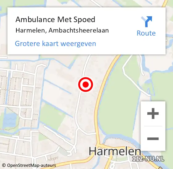 Locatie op kaart van de 112 melding: Ambulance Met Spoed Naar Harmelen, Ambachtsheerelaan op 30 januari 2018 12:06