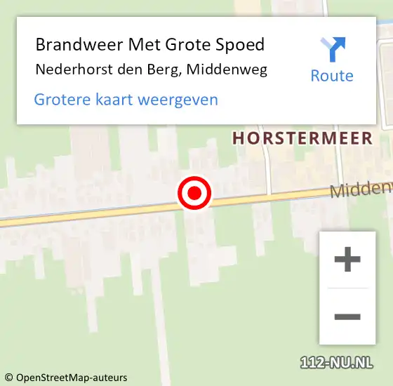 Locatie op kaart van de 112 melding: Brandweer Met Grote Spoed Naar Nederhorst den Berg, Middenweg op 30 januari 2018 20:01