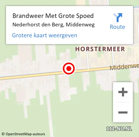 Locatie op kaart van de 112 melding: Brandweer Met Grote Spoed Naar Nederhorst den Berg, Middenweg op 30 januari 2018 20:02