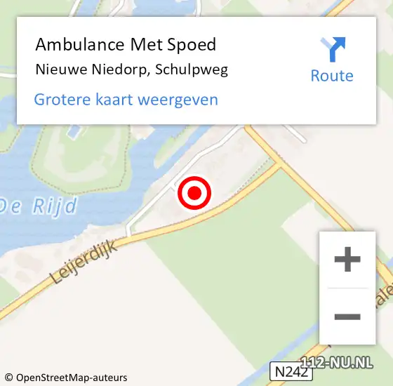 Locatie op kaart van de 112 melding: Ambulance Met Spoed Naar Nieuwe Niedorp, Schulpweg op 31 januari 2018 02:27