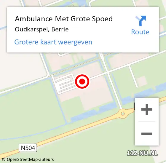 Locatie op kaart van de 112 melding: Ambulance Met Grote Spoed Naar Oudkarspel, Berrie op 31 januari 2018 10:00
