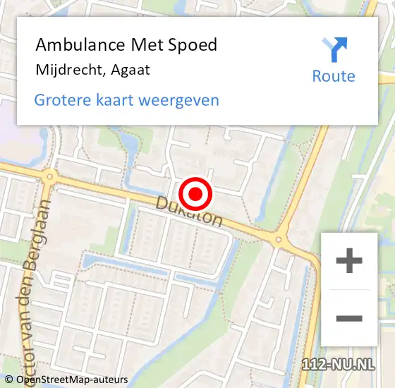 Locatie op kaart van de 112 melding: Ambulance Met Spoed Naar Mijdrecht, Agaat op 31 januari 2018 12:06