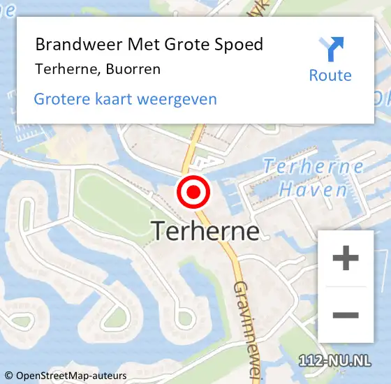 Locatie op kaart van de 112 melding: Brandweer Met Grote Spoed Naar Terherne, Buorren op 31 januari 2018 12:08