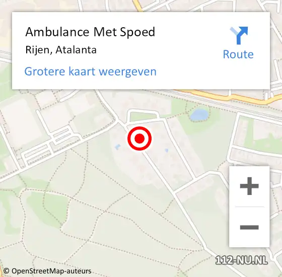 Locatie op kaart van de 112 melding: Ambulance Met Spoed Naar Rijen, Atalanta op 31 januari 2018 14:14