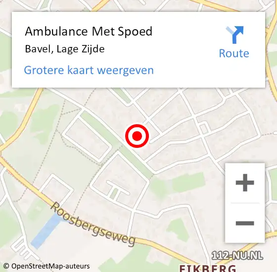 Locatie op kaart van de 112 melding: Ambulance Met Spoed Naar Bavel, Lage Zijde op 31 januari 2018 14:31