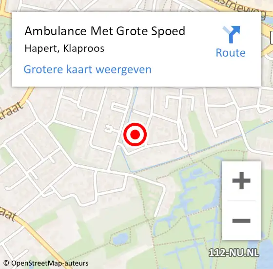 Locatie op kaart van de 112 melding: Ambulance Met Grote Spoed Naar Hapert, Klaproos op 31 januari 2018 16:56