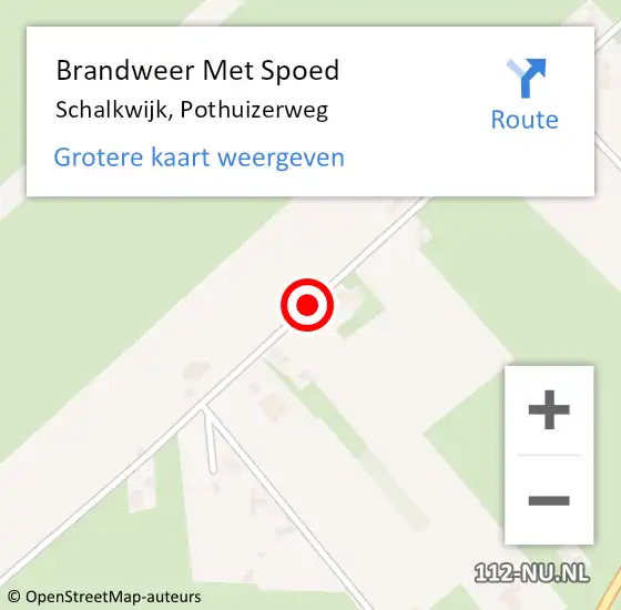 Locatie op kaart van de 112 melding: Brandweer Met Spoed Naar Schalkwijk, Pothuizerweg op 31 januari 2018 18:44