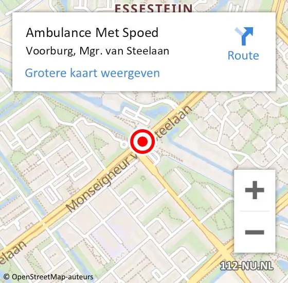 Locatie op kaart van de 112 melding: Ambulance Met Spoed Naar Voorburg, Mgr. van Steelaan op 2 februari 2018 08:02