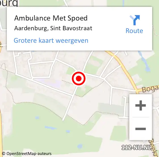 Locatie op kaart van de 112 melding: Ambulance Met Spoed Naar Aardenburg, Sint Bavostraat op 2 februari 2018 11:52