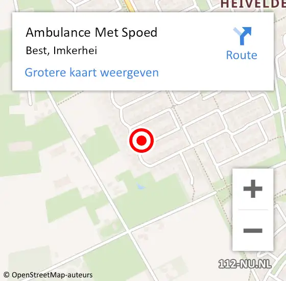 Locatie op kaart van de 112 melding: Ambulance Met Spoed Naar Best, Imkerhei op 3 februari 2018 10:15