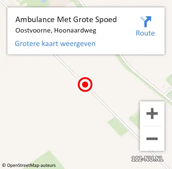 Locatie op kaart van de 112 melding: Ambulance Met Grote Spoed Naar Oostvoorne, Hoonaardweg op 3 februari 2018 21:21