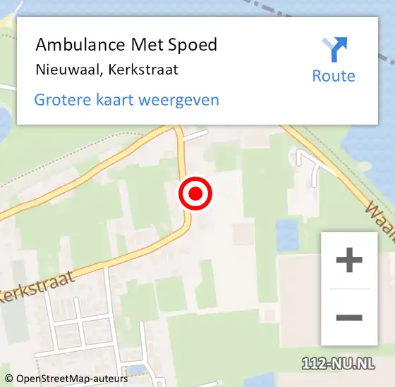 Locatie op kaart van de 112 melding: Ambulance Met Spoed Naar Nieuwaal, Kerkstraat op 3 februari 2018 23:09