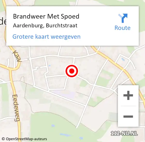 Locatie op kaart van de 112 melding: Brandweer Met Spoed Naar Aardenburg, Burchtstraat op 4 februari 2018 01:57