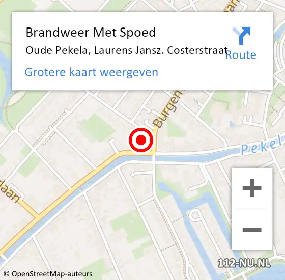 Locatie op kaart van de 112 melding: Brandweer Met Spoed Naar Oude Pekela, Laurens Jansz. Costerstraat op 4 februari 2018 05:51