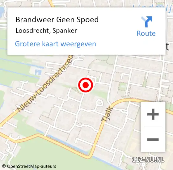 Locatie op kaart van de 112 melding: Brandweer Geen Spoed Naar Loosdrecht, Spanker op 15 februari 2014 07:49