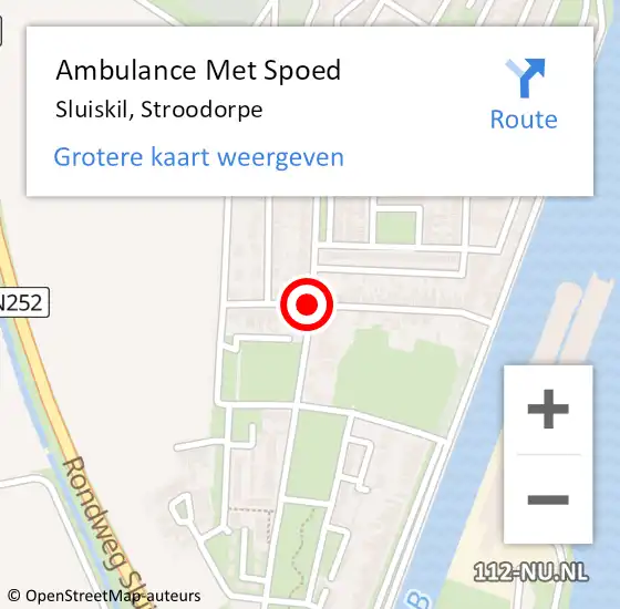 Locatie op kaart van de 112 melding: Ambulance Met Spoed Naar Sluiskil, Stroodorpe op 4 februari 2018 12:19