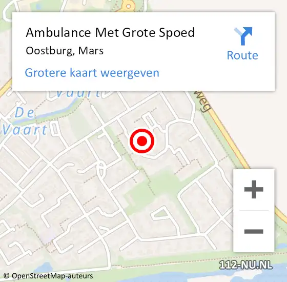 Locatie op kaart van de 112 melding: Ambulance Met Grote Spoed Naar Oostburg, Mars op 4 februari 2018 15:56