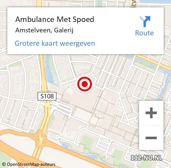 Locatie op kaart van de 112 melding: Ambulance Met Spoed Naar Amstelveen, Galerij op 4 februari 2018 19:11